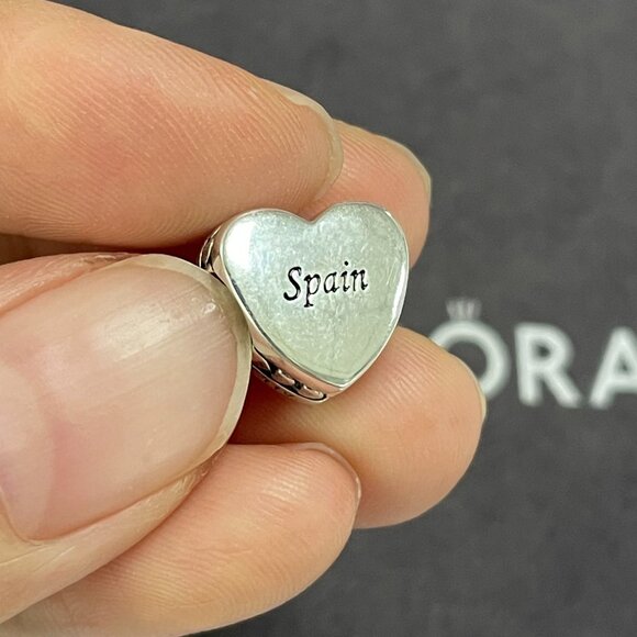 Pandora I Love Spain Charm Heart Bead Charm - Picture 2 of 4